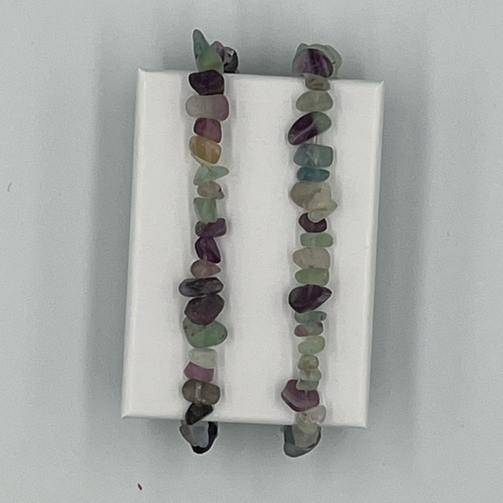 Fluorite Chip Bracelet - 2 Bracelets - on Stretch String